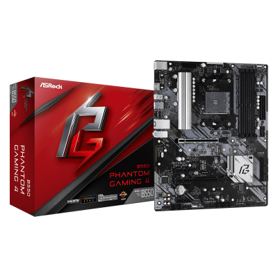 Материнська плата ASRock B550 PHANTOM GAMING 4 (ATX 4xDDR4 4533 HDMI 1xM.2 RGB)