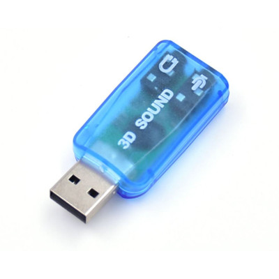 Звукова карта Dynamode USB 6(5.1) каналів 3D RTL, блакитна