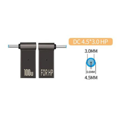 Адаптер PD 100W USB Type-C Female to DC Male Jack 4.5x3.0 mm – для заряджання ноутів HP