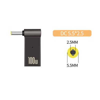 Адаптер PD 100W USB Type-C Female to DC Male Jack 5.5x2.5 mm –для зарядж. ноутів ASUS,TOSHIBA,LENOVO