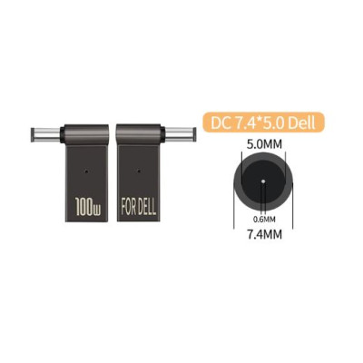 Адаптер PD 100W USB Type-C Female to DC Male Jack 7.4x5.0 mm – для заряджання ноутів DELL