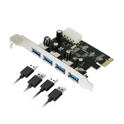Плата розширення Dynamode USB 3.0 4 зовнішні порти, to PCI-E, чипсет VL805-Q6