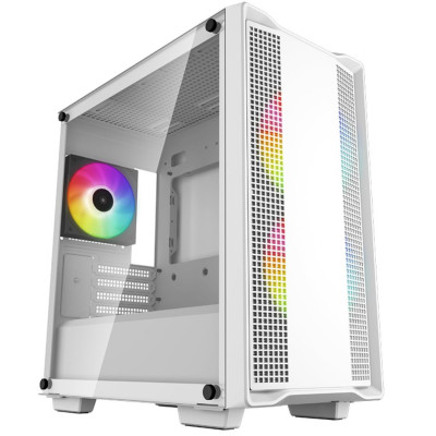 Корпус Deepcool CC360 WH ARGB білий Без БП Mini-ITX/Micro-ATX,2x3.5,2+1*2.5";418×215×431мм(L×W×H)