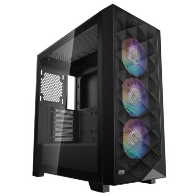 Корпус PcCOOLER CPSC3D510 BK ARGB чорний E-ATX/ATX/Micro ATX/Mini-ITX без БП (LxWxH)455*220*491мм/