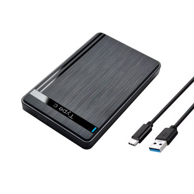 Кишеня Dynamode зовн.для 2.5" SATA/SSD HDD - USB 3.1 Type-C, безгвинт. засувне кріпл, пластик чорна