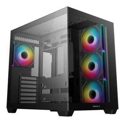 Корпус Deepcool CG530 4F без БЖ ITX/Micro-ATX/ATX,чорний.,2x3.5,2+1*2.5"; 440х285х399мм,