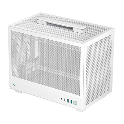 Корпус Deepcool CH160 MESH білий Без БЖ Mini-ITX, 1x3.5"(на вибір щось одне:2.5SSD/3.5HDD/12смвент)