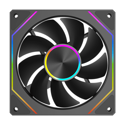 Вентилятор PCCOOLER FG120 ARGB BK чорний для корпусу 120x120x25мм, HB, 5V ARGB 3-pin