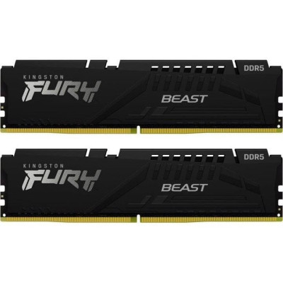 Модуль пам'яті DDR5 32GB (2x16GB) 6000 Kingston Fury Beast Black C36-38-38 набір з 2-х модулів