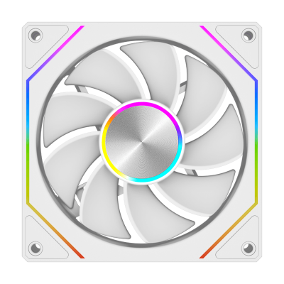 Вентилятор реверсний PCCOOLER FG120R ARGB WH біий для корпусу 120x120x25мм, HB, 5V ARGB 3-pin
