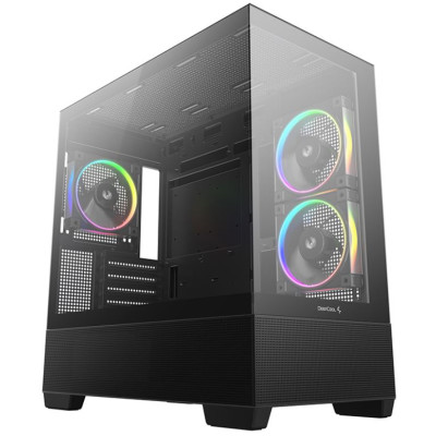 Корпус Deepcool CG380 3F чорний Без БЖ ITX/Micro-ATX/Micro-ATX(Rear Connector); 2x3.5,2+3*2.5"