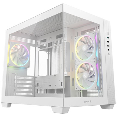 Корпус Deepcool CG330 3F WH білий Без БЖ ITX/Micro-ATX/Micro-ATX(Rear connector),1+1x3.5,2+2+2*2.5";