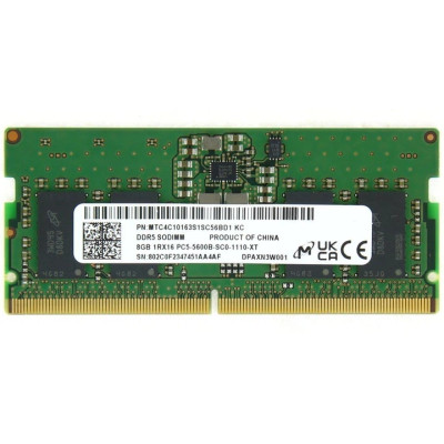 Модуль пам'яті SO-DIMM DDR5 8GB 5600 Micron C46
