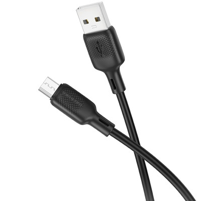 Дата кабель Borofone BX113 Lenny USB to MicroUSB 2.4A (1m) Black Дата кабель Borofone BX113 Lenny USB to MicroUSB 2.4A (1m) Black