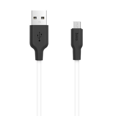 Дата кабель Hoco X21 Plus Silicone MicroUSB Cable (1m) Чорний / Білий Дата кабель Hoco X21 Plus Silicone MicroUSB Cable (1m) Чорний / Білий