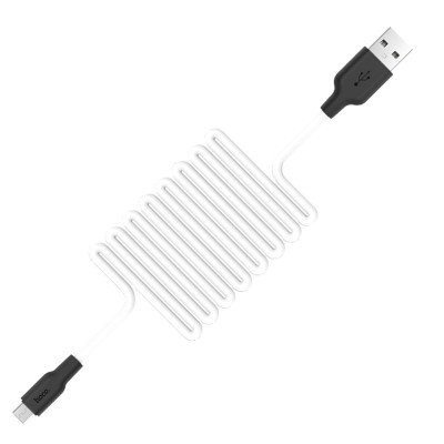Дата кабель Hoco X21 Plus Silicone MicroUSB Cable (1m) Чорний / Білий Дата кабель Hoco X21 Plus Silicone MicroUSB Cable (1m) Чорний / Білий