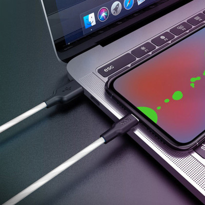 Дата кабель Hoco X21 Plus Silicone MicroUSB Cable (1m) Чорний / Білий Дата кабель Hoco X21 Plus Silicone MicroUSB Cable (1m) Чорний / Білий