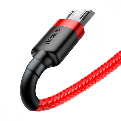 Дата кабель Baseus Cafule USB to MicroUSB Cable 2.4A (1m) (CAMKLF-B) Червоний Дата кабель Baseus Cafule USB to MicroUSB Cable 2.4A (1m) (CAMKLF-B) Червоний