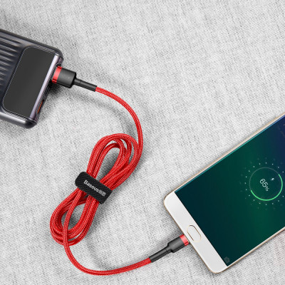 Дата кабель Baseus Cafule USB to MicroUSB Cable 2.4A (1m) (CAMKLF-B) Червоний Дата кабель Baseus Cafule USB to MicroUSB Cable 2.4A (1m) (CAMKLF-B) Червоний