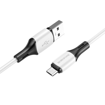 Дата кабель Borofone BX79 USB to MicroUSB (1m) Білий Дата кабель Borofone BX79 USB to MicroUSB (1m) Білий