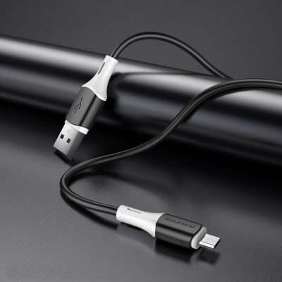 Дата кабель Borofone BX79 USB to MicroUSB (1m) Чорний Дата кабель Borofone BX79 USB to MicroUSB (1m) Чорний