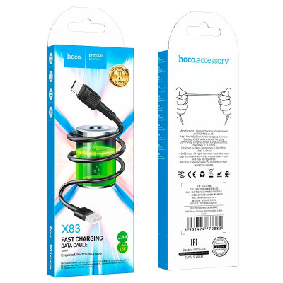 Дата кабель Hoco X83 Victory USB to MicroUSB (1m) Black