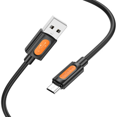 Дата кабель Borofone BX114 Structure USB to MicroUSB 2.4A (1m) Black