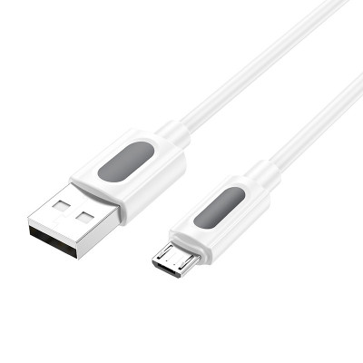 Дата кабель Borofone BX114 Structure USB to MicroUSB 2.4A (1m) White Дата кабель Borofone BX114 Structure USB to MicroUSB 2.4A (1m) White