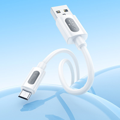 Дата кабель Borofone BX114 Structure USB to MicroUSB 2.4A (1m) White Дата кабель Borofone BX114 Structure USB to MicroUSB 2.4A (1m) White