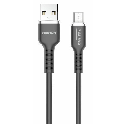 Дата кабель Amaya M30 USB to MicroUSB 2.4A (1m) Black