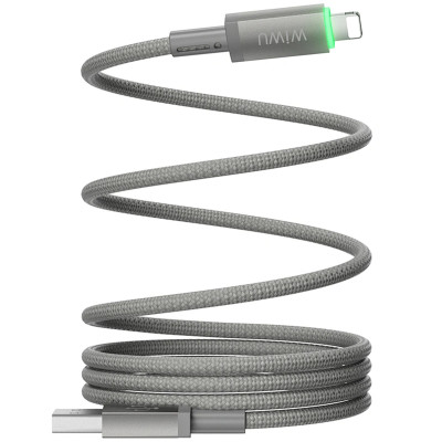Дата кабель WIWU C081 Maglink USB to Lightning 12W (1m) Grey Дата кабель WIWU C081 Maglink USB to Lightning 12W (1m) Grey