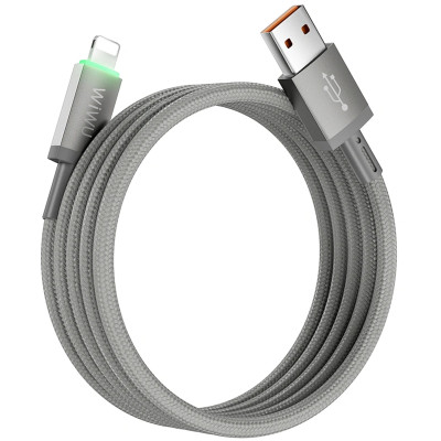 Дата кабель WIWU C081 Maglink USB to Lightning 12W (1m) Grey Дата кабель WIWU C081 Maglink USB to Lightning 12W (1m) Grey