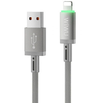 Дата кабель WIWU C081 Maglink USB to Lightning 12W (1m) Grey