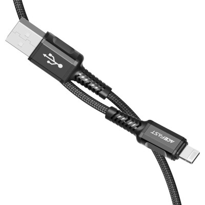 Дата кабель Acefast C1-02 USB to Lightning 2.4A (1.2m) Black Дата кабель Acefast C1-02 USB to Lightning 2.4A (1.2m) Black