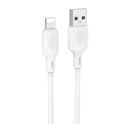 Дата кабель Borofone BX113 Lenny USB to Lightning 2.4A (1m) White
