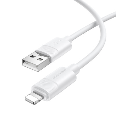 Дата кабель Borofone BX123 Leya USB to Lightning 12W (1m) White Дата кабель Borofone BX123 Leya USB to Lightning 12W (1m) White