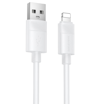 Дата кабель Borofone BX123 Leya USB to Lightning 12W (1m) White