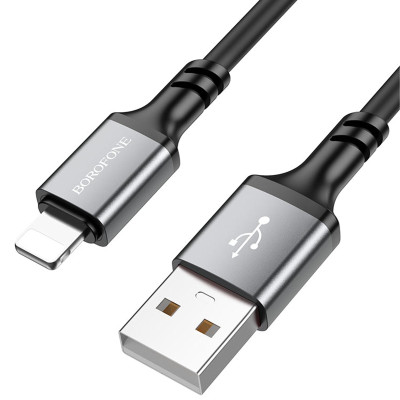 Дата кабель Borofone BX83 Famous USB to Lightning 2.4A (1m) Black Дата кабель Borofone BX83 Famous USB to Lightning 2.4A (1m) Black
