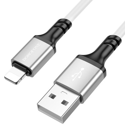 Дата кабель Borofone BX83 Famous USB to Lightning 2.4A (1m) White Дата кабель Borofone BX83 Famous USB to Lightning 2.4A (1m) White