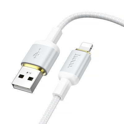 Дата кабель Hoco X128 Benefit USB to Lightning 12W (1m) White Дата кабель Hoco X128 Benefit USB to Lightning 12W (1m) White