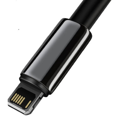 Дата кабель Baseus Tungsten Gold USB to Lightning Cable 2.4A (2m) (CALWJ-A0) Black Дата кабель Baseus Tungsten Gold USB to Lightning Cable 2.4A (2m) (CALWJ-A0) Black