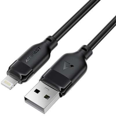 Дата кабель Acefast C16-02 USB to Lightning 2.4A (1.2m) Black Дата кабель Acefast C16-02 USB to Lightning 2.4A (1.2m) Black