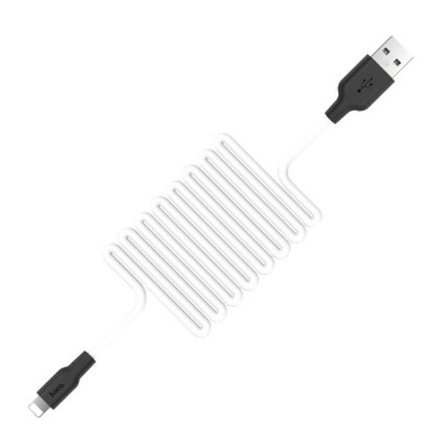 Дата кабель Hoco X21 Plus Silicone Lightning Cable (2m) black_white Дата кабель Hoco X21 Plus Silicone Lightning Cable (2m) black_white