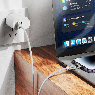 Дата кабель Hoco U137 Line with display USB to Lightning 2.4A/12W (1.2m) White