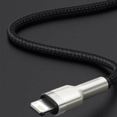 Дата кабель Baseus Cafule Metal USB to Lightning 2.4A (2m) (CALJK-B0) Black Дата кабель Baseus Cafule Metal USB to Lightning 2.4A (2m) (CALJK-B0) Black