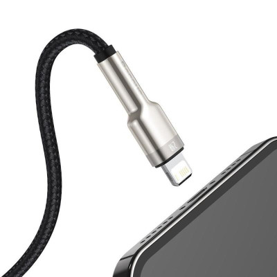 Дата кабель Baseus Cafule Metal USB to Lightning 2.4A (2m) (CALJK-B0) Black Дата кабель Baseus Cafule Metal USB to Lightning 2.4A (2m) (CALJK-B0) Black