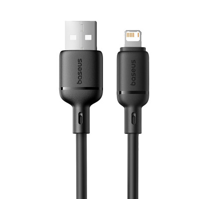 Дата кабель Baseus Silky Series OS Fast Charging USB to Lightning 2.4A (1m) (P1037770) Cluster Black