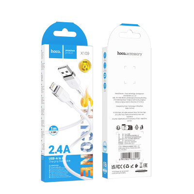 Дата кабель Hoco X109 Energy silicone USB to Lightning (1m) White