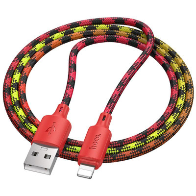 Дата кабель Hoco X116 Meridian USB to Lightning 2.4A (1m) Gradient Red Mix Дата кабель Hoco X116 Meridian USB to Lightning 2.4A (1m) Gradient Red Mix
