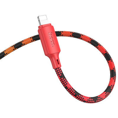 Дата кабель Hoco X116 Meridian USB to Lightning 2.4A (1m) Gradient Red Mix Дата кабель Hoco X116 Meridian USB to Lightning 2.4A (1m) Gradient Red Mix
